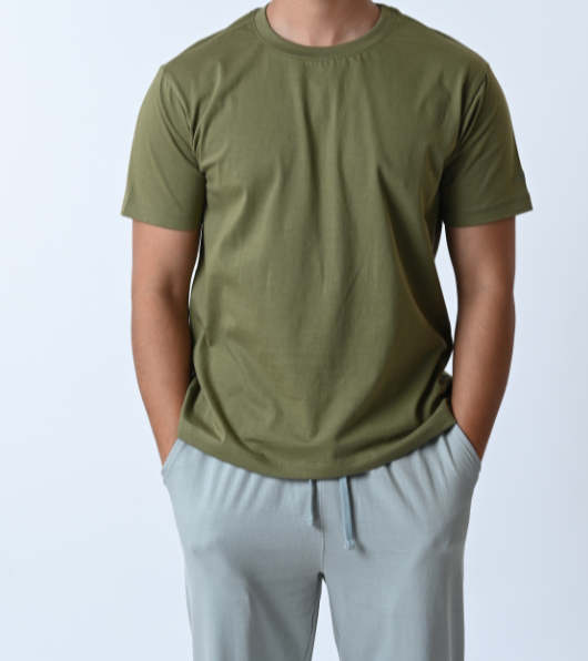 Tulum Crew Neck T-shirt (Olive Green)