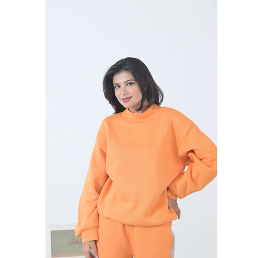 100% Supima Cotton Unisex Sweatshirt (Solid Orange)