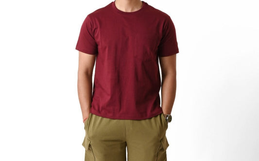 Tulum men's Pocket T-shirt (MAROON)